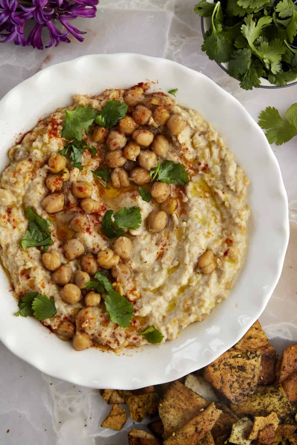 Garlic Hummus Recipe (Masabaha) Food Dolls