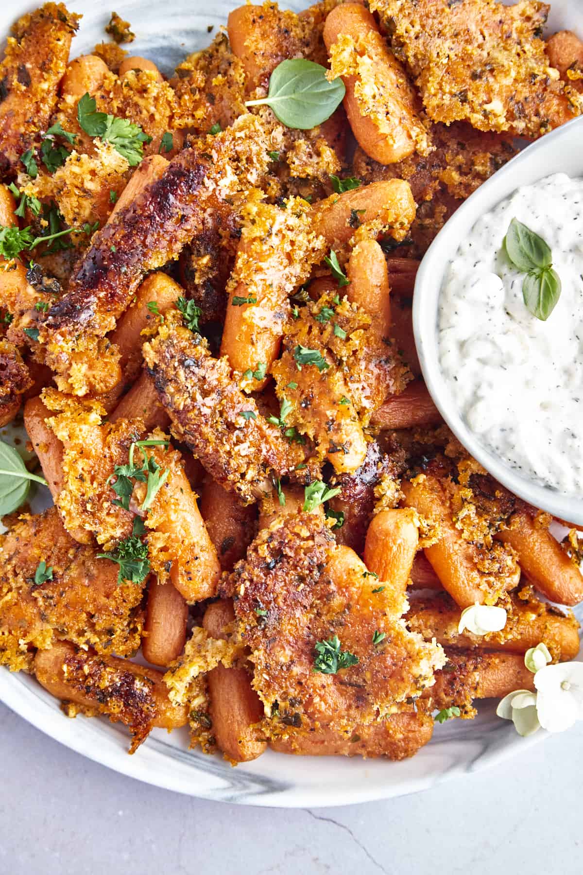 Parmesan oven roasted carrots.