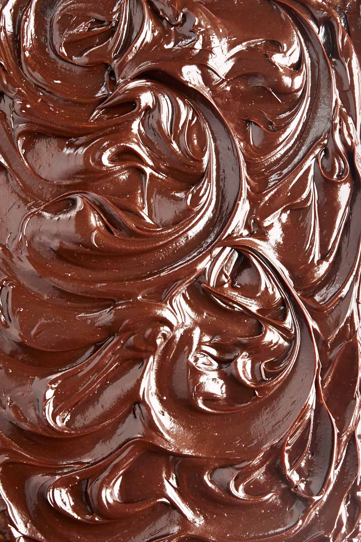 Homemade chocolate frosting. 