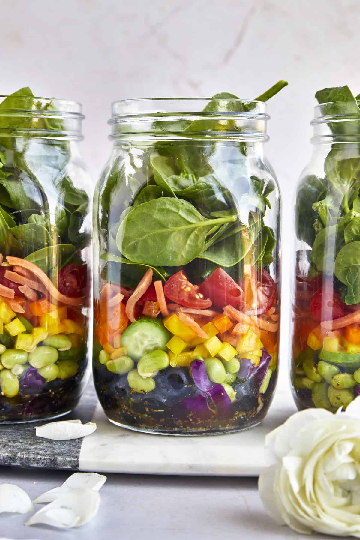 Healthy Rainbow Salad Jar