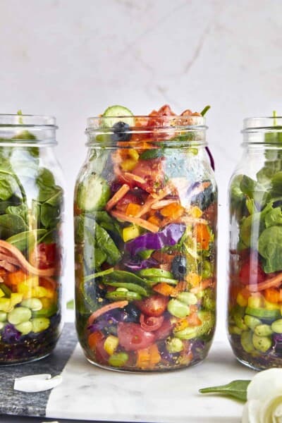 Healthy Rainbow Salad Jar - Food Dolls