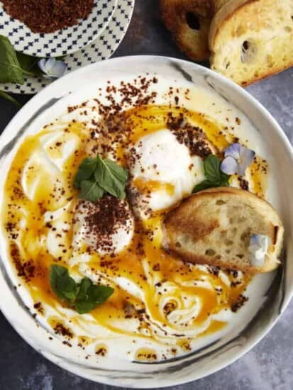 Turkish Poached Eggs with Cottage Cheese