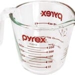 1 glass liquid measuring cup.