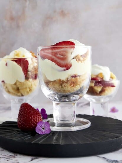 Three strawberry shortcake shooters.