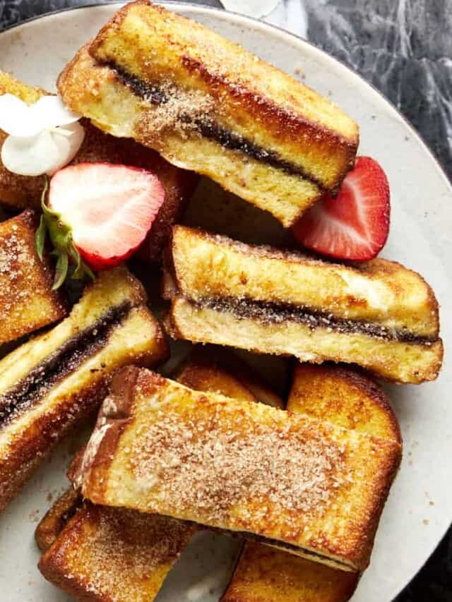 Air Fryer Nutella French Toast Sticks Food Dolls