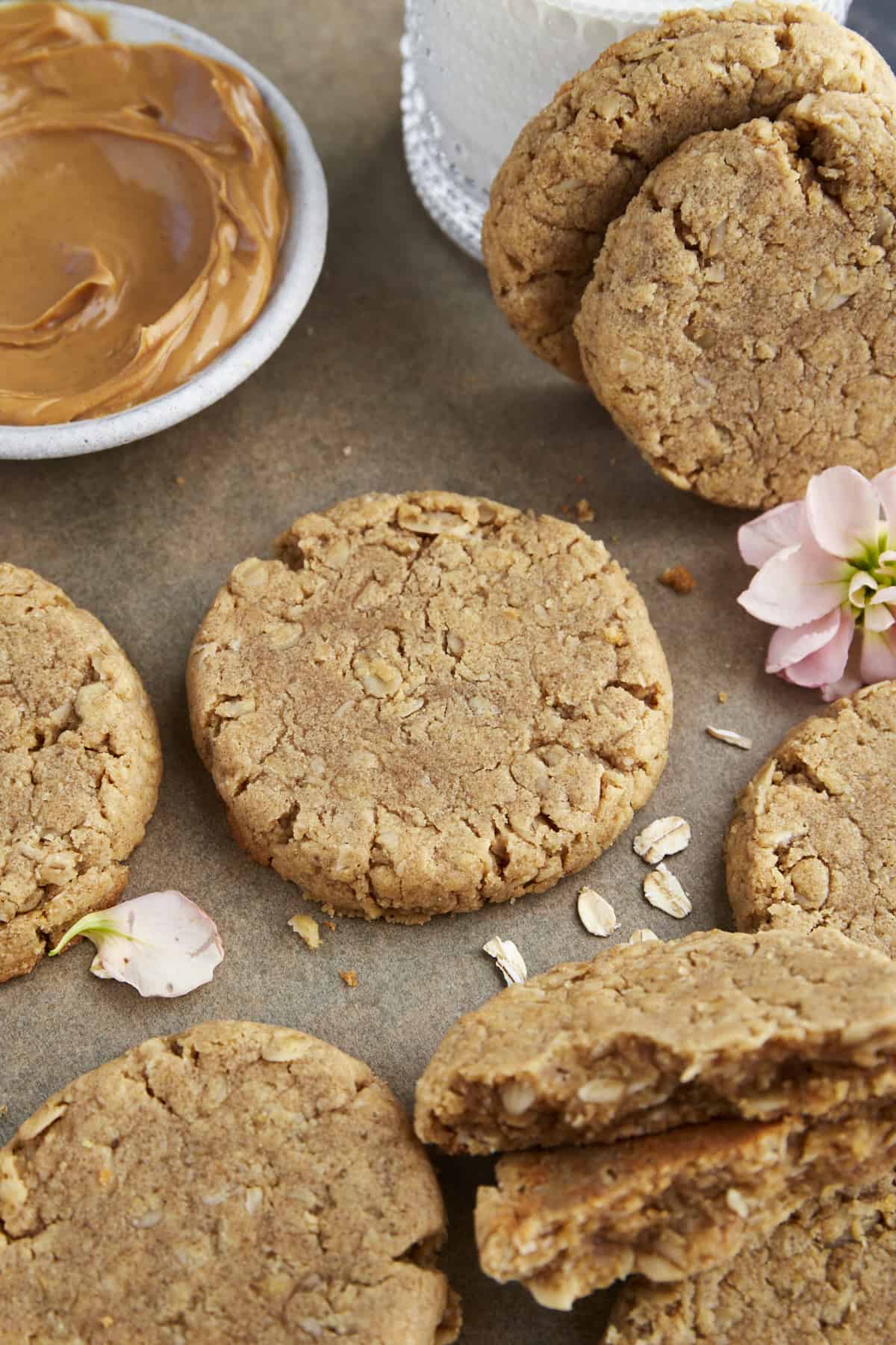 Oatmeal peanut butter cookies. 