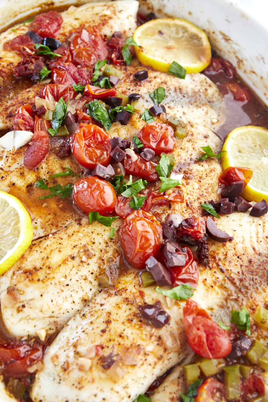Oven Baked Mediterranean Tilapia Food Dolls
