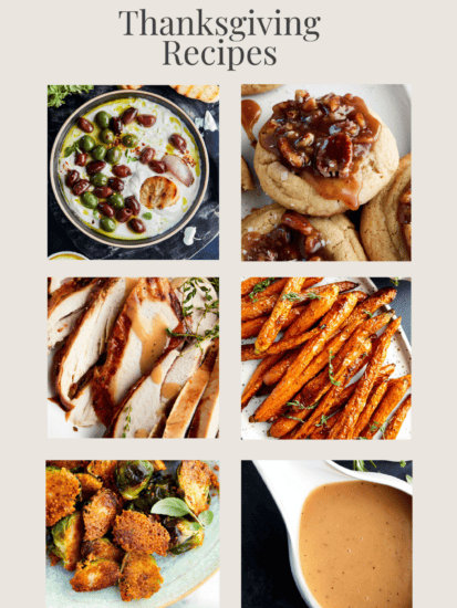 Thanksgiving recipes collage.