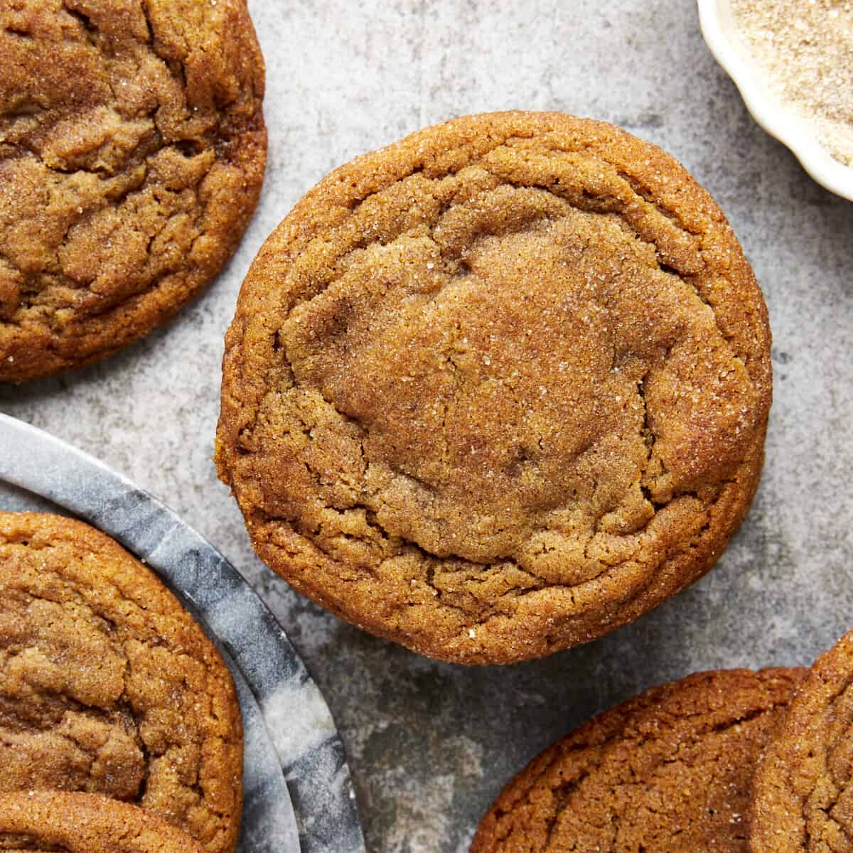 Soft and chewy gingerbread cookies.