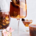 Glasses of dried fruit compote drink.