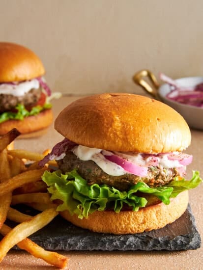 Lamb kofta burgers.