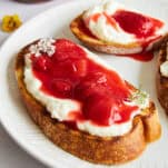 Strawberry ricotta toast.